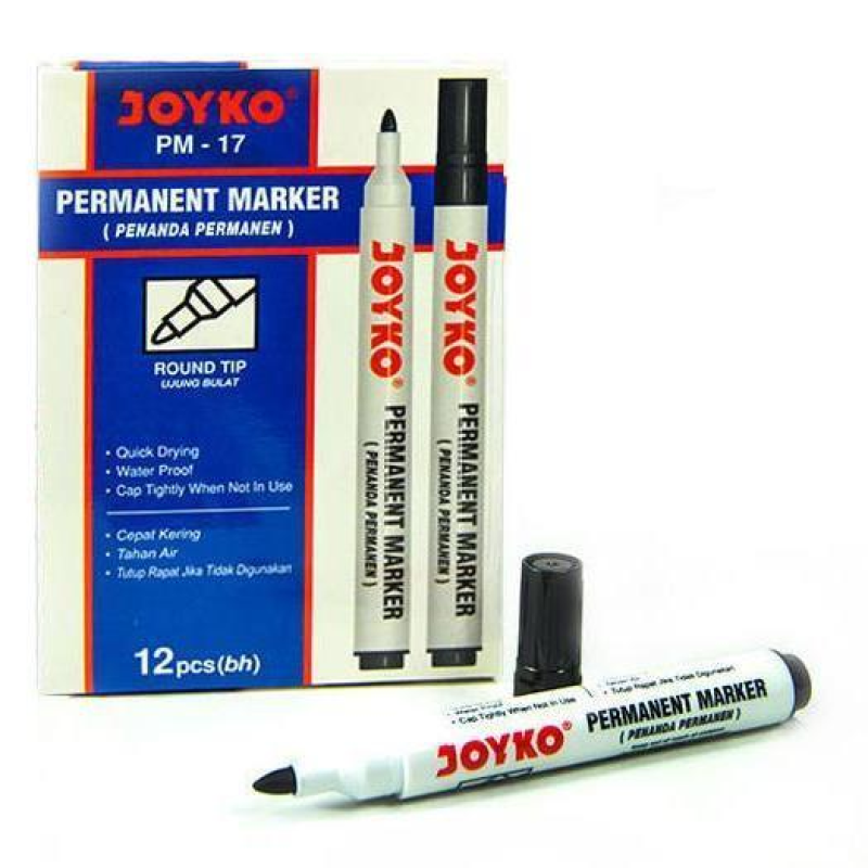 Маркер круглий Permanent Joyko чорний PM-17 KNZ
