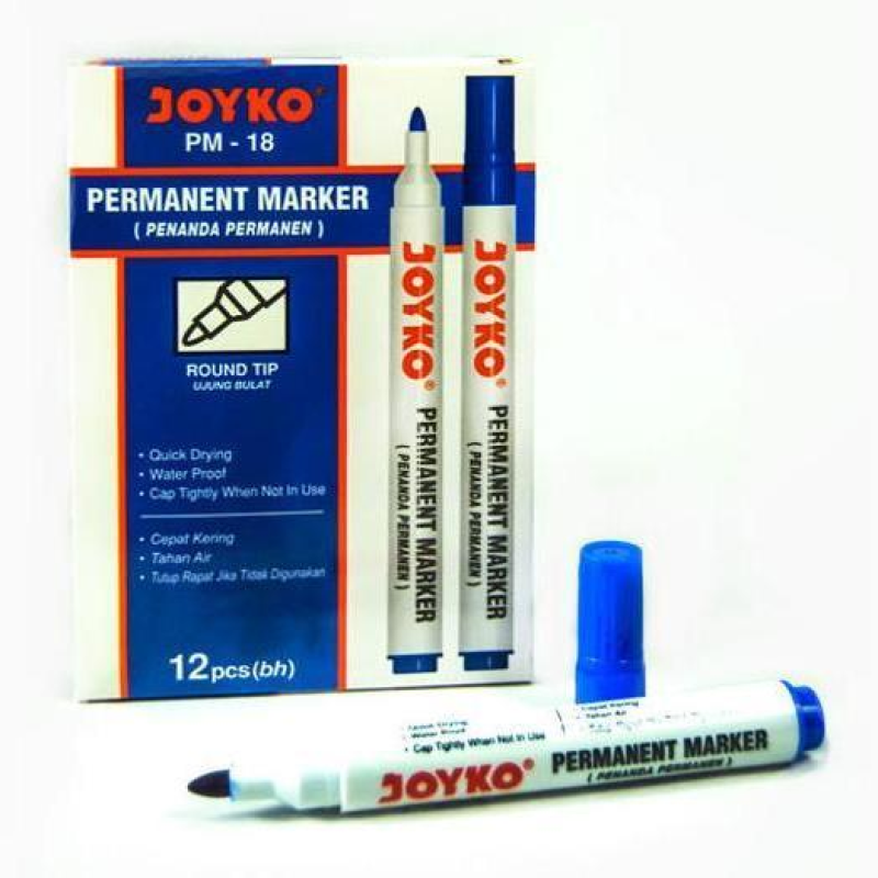 Маркер круглий Permanent Joyko синій PM-18 KNZ Маркер круглий Permanent Joyko синій PM-18 KNZ