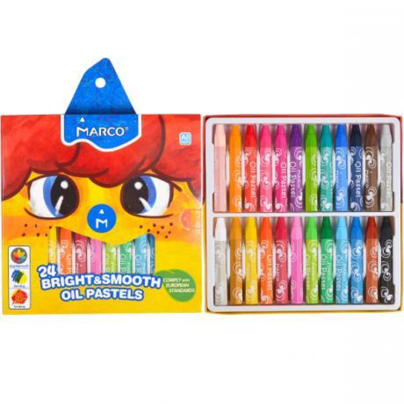 Пастель олійна 24 кольори Marco 1100OP-24CB KNZ