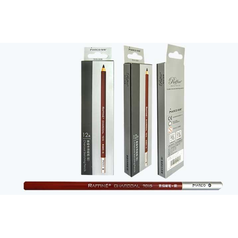 Олівці Marco вугільні круглі, колір чорний, Pierre Noir 7015 -12CB KNZ
