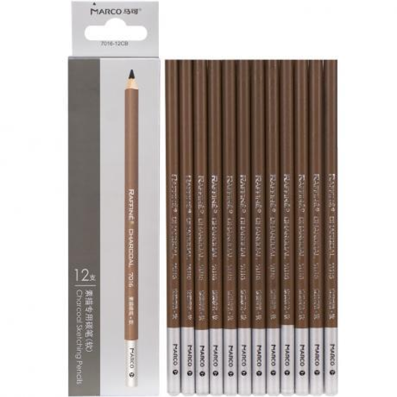 Олівці Marco вугільні круглі, колір-сірий Pierre Noir 7016 -12CB KNZ