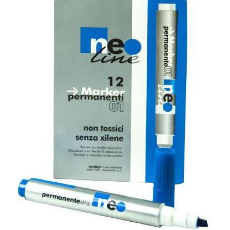 Маркер клиноподібний Permanent, синій NeoLine 5476 KNZ