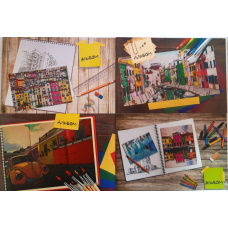 Альбом для малювання на скобі, 30 аркушів “Серія Розмалюємо Світ“ АМ-003-МВ KNZ