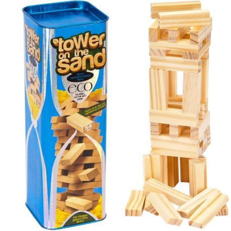 Розвиваюча гра “TOWER on the SAND“ 54 елементи Дженга, Вега, Jenga ST-02U KNZ