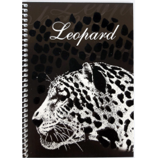 Блокнот А5, бічна пружина, 50 листів офсет, клітка, крейдована обкладинка м“яка “Серія Оксамит“ Ц355075У KNZ