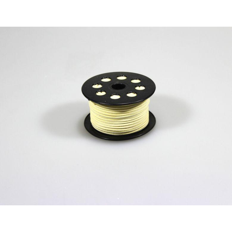 Шнур 3мм х 50м шкіряний декоративний кремовий, R.YPS Cream KNZ Шнур 3мм х 50м шкіряний декоративний кремовий, R.YPS Cream KNZ