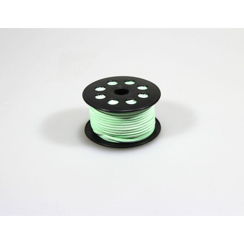 Шнур 3мм х 50м шкіряний декоративний м“ятний, R.YPS Light green KNZ Шнур 3мм х 50м шкіряний декоративний м“ятний, R.YPS Light green KNZ