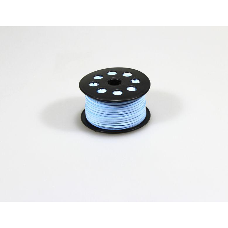 Шнур 3мм х 50м шкіряний декоративний блакитний, R.YPS Blue KNZ Шнур 3мм х 50м шкіряний декоративний блакитний, R.YPS Blue KNZ