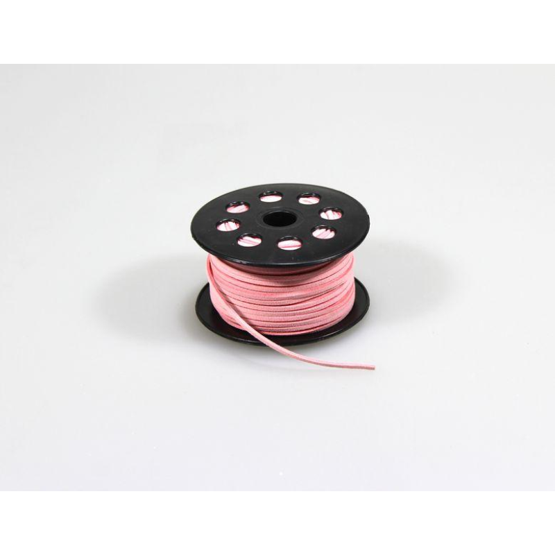 Шнур 3мм х 50м шкіряний декоративний рожевий R.YPS Pink KNZ Шнур 3мм х 50м шкіряний декоративний рожевий R.YPS Pink KNZ