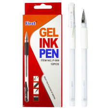 Ручка гелева біла FIRST 118-1 KNZ