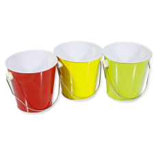 Металеве відерце однотонне 10,5x10x7,5см 5 кольорів MT-020 KNZ