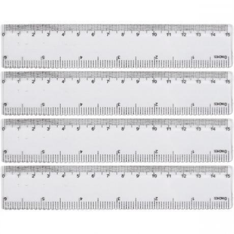 Лінійка 15 см, 8815 пластикова прозора KNZ
