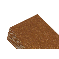 Фоаміран з глітером самоклейка 1,8мм 20*30см 10аркушів помаранчевий 8673 KNZ