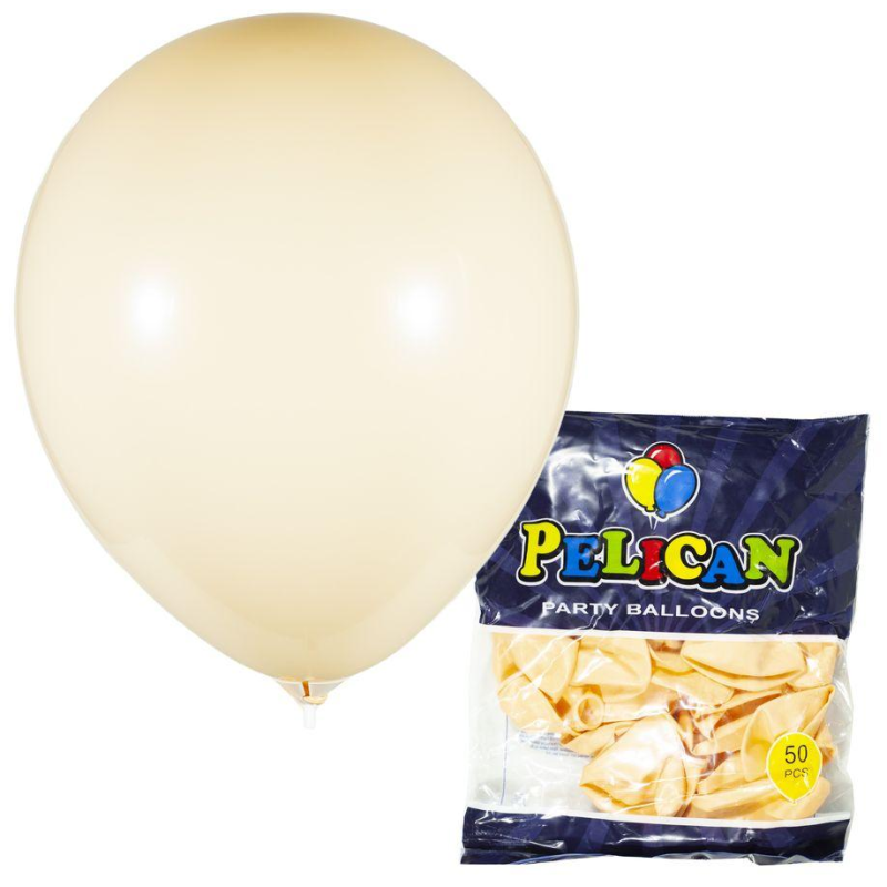 Кульки повітряні Pelican 10“ (26 см) макарун помаранчевий 50 шт/уп 1050-902 KNZ