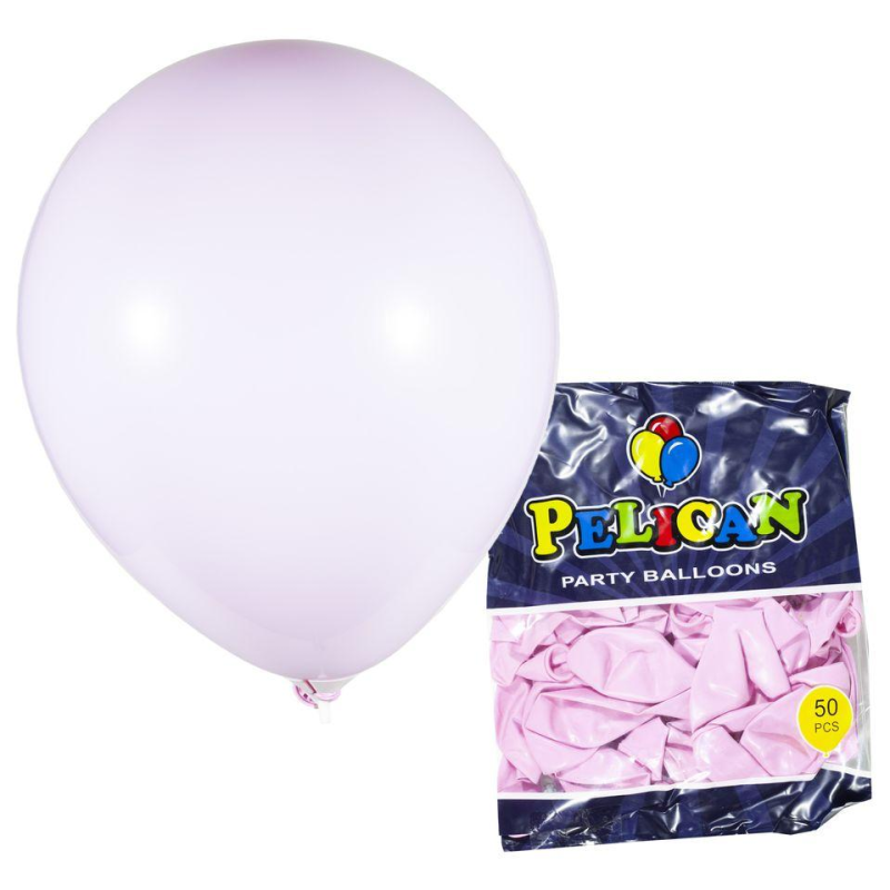 Кульки повітряні Pelican 10“ (26 см) макарун малиновий 50 шт/уп 1050-904 KNZ