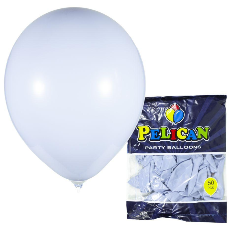 Кульки повітряні Pelican 10“ (26 см) макарун сірий 50 шт/уп 1050-915 KNZ