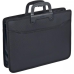 Портфель-сумка А4 на 2 відділення + бічна кишеня пластикова чорна для документів на блискавці з ручками KNZ Портфель-сумка А4 на 2 відділення + бічна кишеня пластикова чорна для документів на блискавці з ручками KNZ