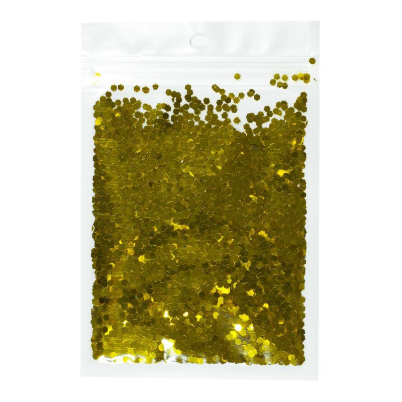 Конфетті шестигранник, золото 3мм, 15гр 6401 KNZ