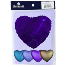 Кулька фольгована PELICAN серце 18“ (45см) Фіолетовий (5шт) KNZ