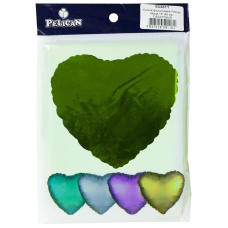 Кулька фольгована PELICAN серце 18“ (45см) Салатний (5шт) KNZ