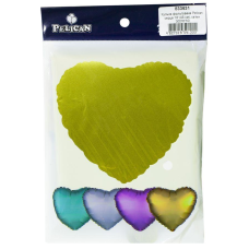 Кулька фольгована PELICAN серце 18“ (45см) сатин золото (5шт) KNZ