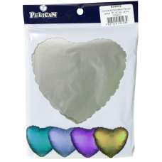 Кулька фольгована PELICAN серце 18“ (45см) сатин срібло (5шт) 833632 KNZ
