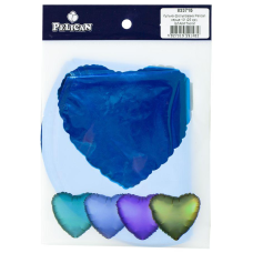 Кулька фольгована PELICAN серце 10“ (25см) Блакитний (5шт) KNZ