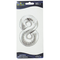 Цифра фольгована Pelican, “8“ срібло 80см 830828 KNZ