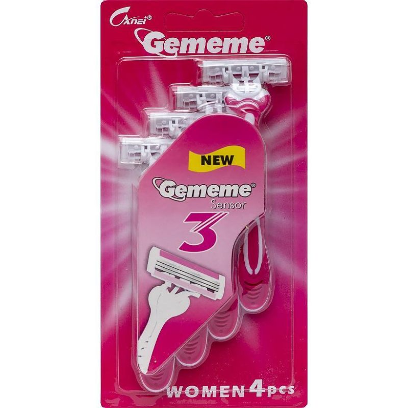 Набір жіночих бритв 4 шт 3 леза “Gememe“ на блістері G-13L