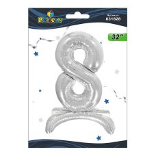 Цифра на подставке Pelican “8“ серебро 80см 831828 Цифра на подставке Pelican “8“ серебро 80см 831828