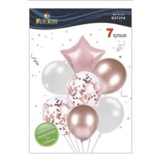 Набор из 7 шариков “Звезда, бело-розовый микс с хромом“ Pelican (837314) Набор из 7 шариков “Звезда, бело-розовый микс с хромом“ Pelican (837314)