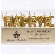 Свічки для торта літери “Happy Birthday“ Золото TL-1052 Свічки для торта літери “Happy Birthday“ Золото TL-1052