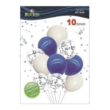 Набор из 10 латексных шариков “Голубое сияние“ макарун, Pelican (837424)
