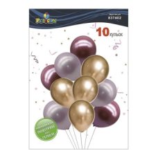 Набір з 10 латексних кульок “Рожевий блиск“ хром, Pelican (837402) Набір з 10 латексних кульок “Рожевий блиск“ хром, Pelican (837402)