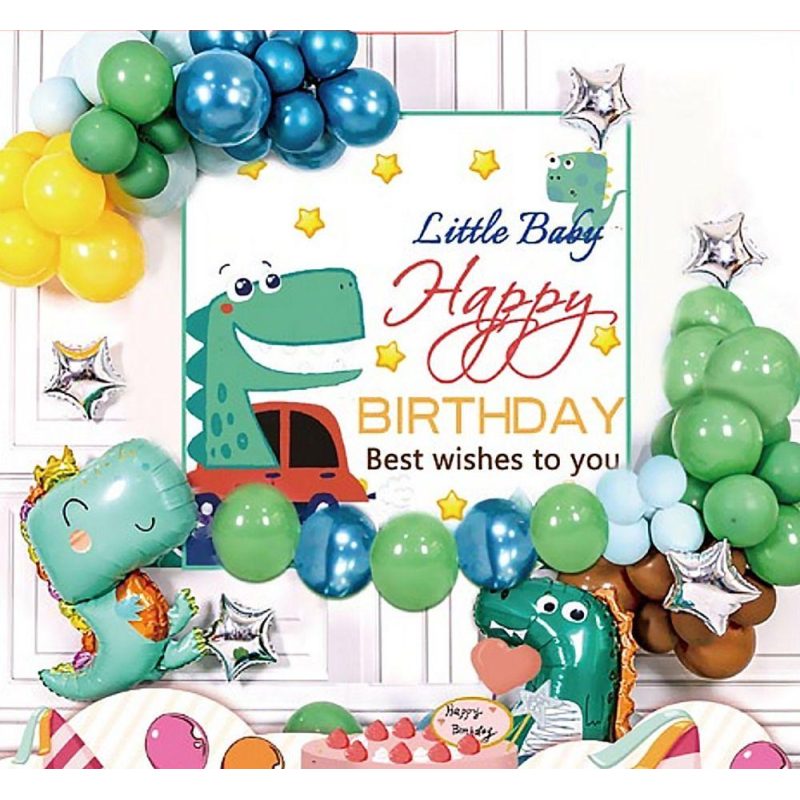 Фотозона из воздушных шаров “Happy birthday Little Baby“ T-8612