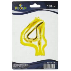 Цифра фольгированная Pelican, “4“ золото 100см 831014 Цифра фольгированная Pelican, “4“ золото 100см 831014
