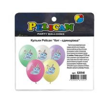 Кульки 12“ (30см) “Кит-єдиноріжка“ 10 шт Pelican 828540