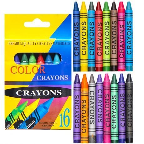 Воскові олівці 16 кольорів CRAYONS 2016A Воскові олівці 16 кольорів CRAYONS 2016A