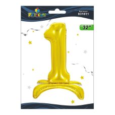 Цифра на подставке Pelican, “1“ золото 80см 831811 Цифра на подставке Pelican, “1“ золото 80см 831811