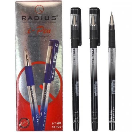 Ручка шариковая масляная 0,7 мм Radius I-Pen черная с принтом Ручка шариковая масляная 0,7 мм Radius I-Pen черная с принтом