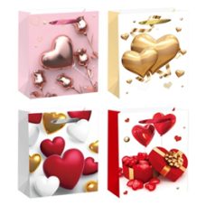 Пакет подарочный “Сердца“, 4 дизайна, 210 г, 26x32x10см, DV-2131 М Пакет подарочный “Сердца“, 4 дизайна, 210 г, 26x32x10см, DV-2131 М