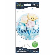 Кулька фольгована Pelican, Baby Boy ведмедика блакитний, 45см, 835223 Кулька фольгована Pelican, Baby Boy ведмедика блакитний, 45см, 835223
