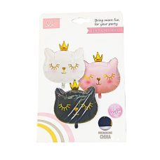 Фольгированный шар «Кошечка королева» черный 60 х 60см K-673 black Фольгированный шар «Кошечка королева» черный 60 х 60см K-673 black