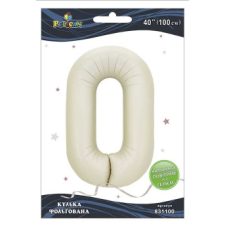 Шарик фольгированный цифра “0“ молочный 40“(100см) Pelican Бежевый Pelican (831100) Шарик фольгированный цифра “0“ молочный 40“(100см) Pelican Бежевый Pelican (831100)