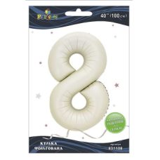 Шарик фольгированный цифра “8“ молочный 40“(100см) Pelican Бежевый Pelican (831108) Шарик фольгированный цифра “8“ молочный 40“(100см) Pelican Бежевый Pelican (831108)