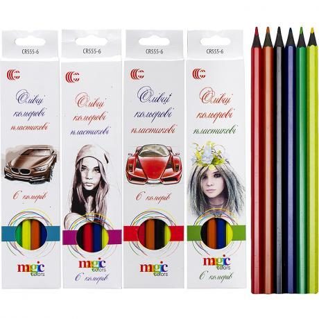 Карандаш 6 цветов CR555-6 White Night «С» Карандаш 6 цветов CR555-6 White Night “С“