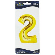Цифра фольгированная Pelican, “2“ золото 80см 830812 Цифра фольгированная Pelican, “2“ золото 80см 830812