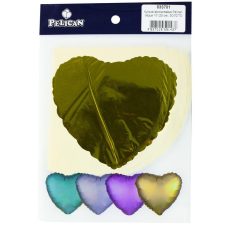 Кулька фольгована PELICAN серце 10“ (25см) Золото (5шт) 833701 Кулька фольгована PELICAN серце 10“ (25см) Золото (5шт) 833701