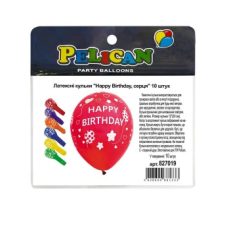 Шарики латексные 12“ (30см) “Happy Birthday, сердца“ 10шт Pelican 827019 Шарики латексные 12“ (30см) “Happy Birthday, сердца“ 10шт Pelican 827019
