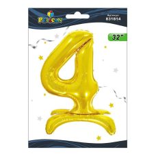 Цифра на подставке Pelican, “4“ золото 80см 831814 Цифра на подставке Pelican, “4“ золото 80см 831814